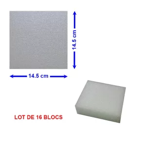 BLOC POLYETHYLENE 14,5 X 14,5 X 5 cm